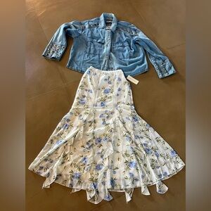 Thirty/Thirty LA Flowy Trumpet Maxi Skirt